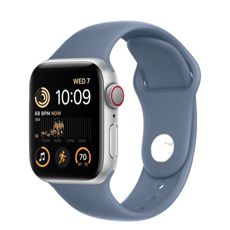 Apple Watch SE 2 GPS+Cellular 40mm Silver Aluminium Case with Sport Band