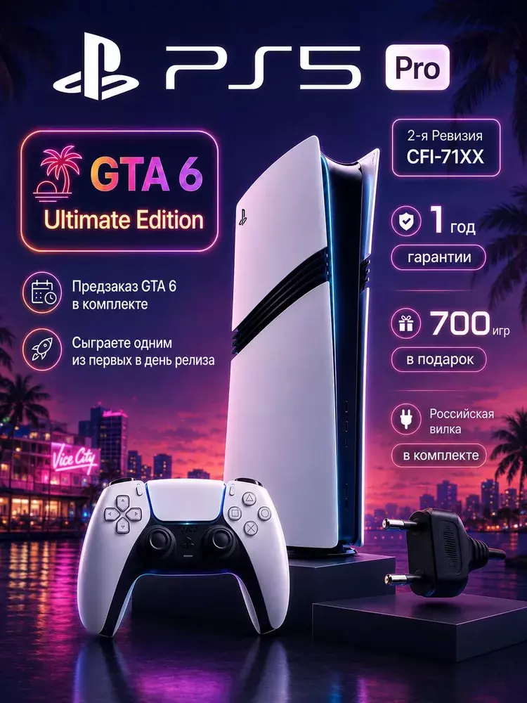 PlayStation 5 Pro 2TB 2 Ревизия + GTA VI